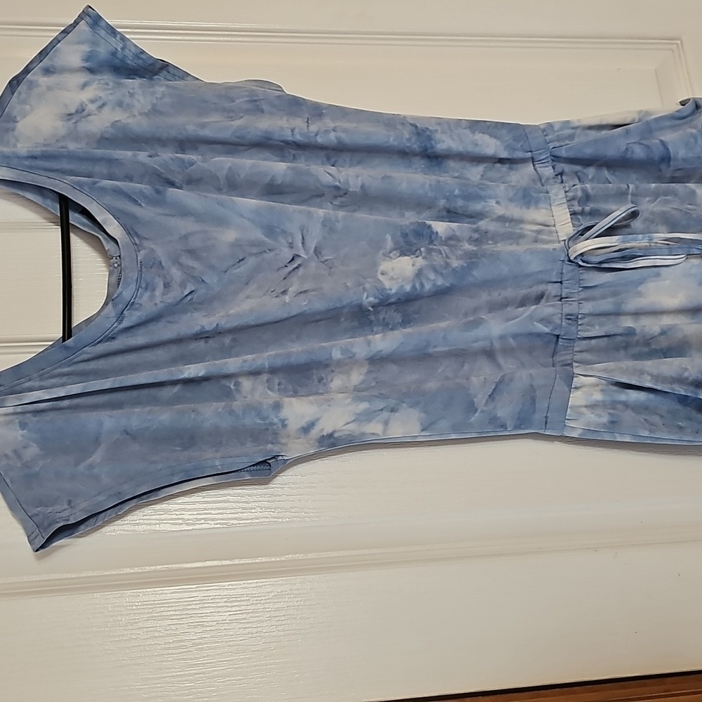 Prettygarden Sz S Blue Tie-Dye Jumpsuit - Picture 6 of 9